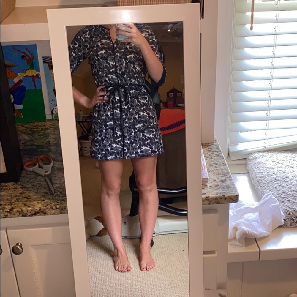 Jade Melody Tan- Black and White Dress
